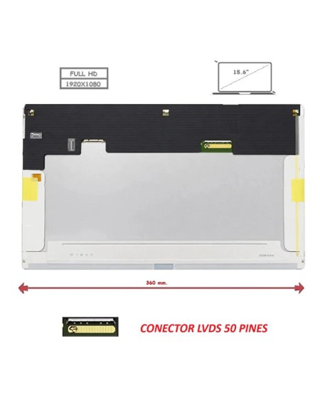 Pantalla compatible para portátil LED 15.6
