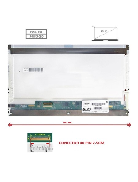 Pantalla compatible para portátil LED 15.6