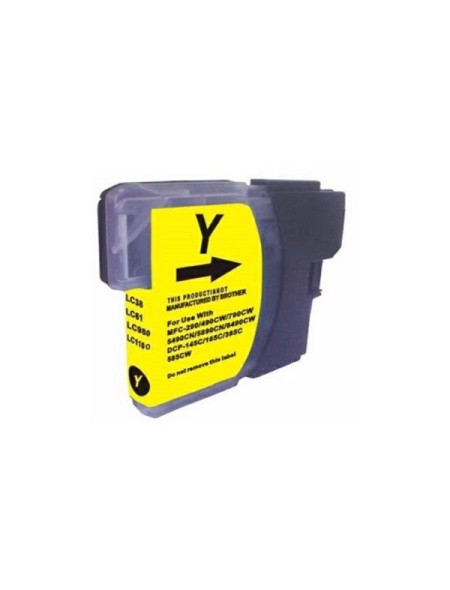 Tinta compatible Dayma para BROTHER LC980 / LC1100 Amarillo 260 pag.