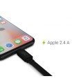 Cable datos USB 2.0 a Lightning iPhone 5-12 / 0.25m / 2.4a / KABGC02 / Greencell