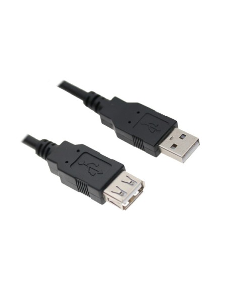 Cable prolongador USB 2.0  M/H  1.8 m / Negro / 10.01.0203-bk
