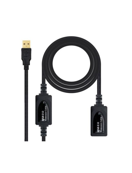 Cable USB amplificador activo USB 2.0 a/m 10 metros / Nanocable 10.01.0212