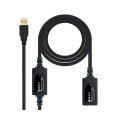 Cable USB amplificador activo USB 2.0 a/m 10 metros / Nanocable 10.01.0212