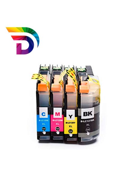 Tinta compatible Dayma para BROTHER LC125 Amarillo 1200 pag.