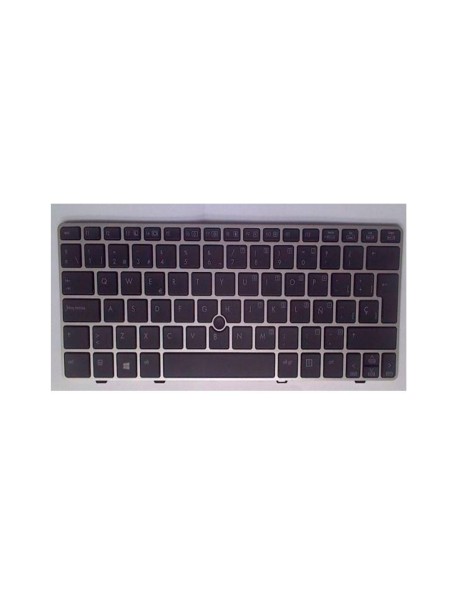 Teclado compatible para portátil HP Elitebook 2560p / 2570p / Sin marco / Negro  651390-071