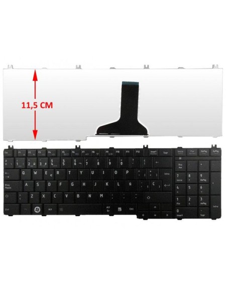 Teclado compatible para portátil TOSHIBA C650 / L670/ L755 / C660 / L660 / L655 / L750 / Negro