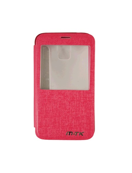 Funda para smartphone Samsung Galaxy s5 flip ventana rosa