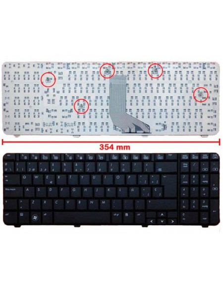 Teclado compatible para portátil HP g61 / cq61 / cq71  negro