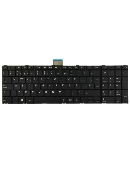 Teclado compatible para portátil TOSHIBA c850 / c855 / c870 / l850 / l855 Negro sin marco