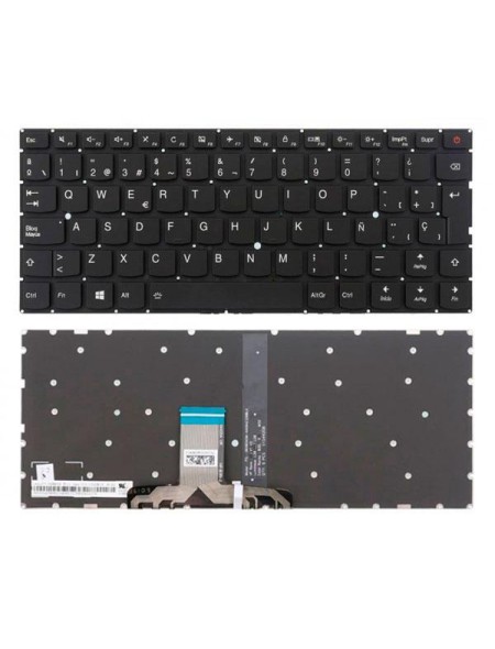 Teclado compatible para portátil LENOVO IdeaPad 710s-13isk / Retroiluminado / Sin marco