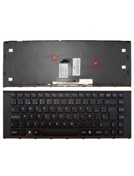 Teclado compatible para portátil SONY Vaio vpc-ea negro con marco /  mp-09l16e0-886