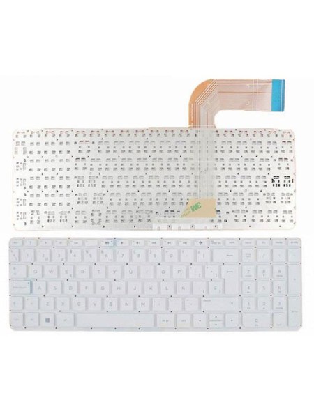 Teclado compatible para portátil HP Pavilion 15-p / 17-f / Blanco sin marco