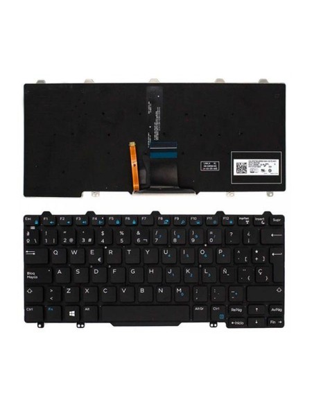 Teclado compatible para portátil DELL Latitude E7250 / E7270 / E5250 / E5270 / Retroiluminado
