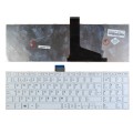 Teclado compatible para portátil TOSHIBA Satellite c50/ c50d/ c55/ c55d blanco con marco