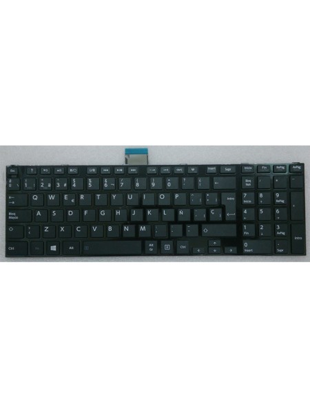 Teclado compatible para portátil TOSHIBA Satellite c50/ c50d/ c55/ c55d negro con marco