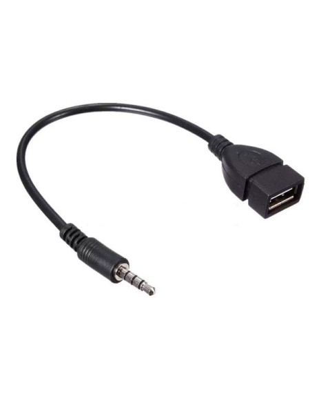 Cable Jack 3.5mm auxiliar a USB hembra OTG / NB1354 / Blanco / One+