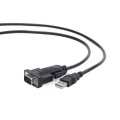 Cable USB a Serie RS232 M/M / Db9m / Negro / Compatible Win 8 - Win 10 / Gembird Uas-db9m-02