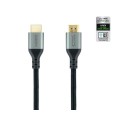 Cable HDMI 2.1  M/M / 1.5 metros / 8K 60Hz / Hdr / eArc / 48Gbps / Certificado / Nanocable 10.15.8101-L150