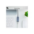 Adaptador conversor Type-C a Ethernet Gigabit RJ45 / 15cm / Aluminio / Nanocable 10.03.0406