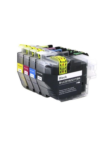 Tinta genérica para BROTHER LC3217 Cian