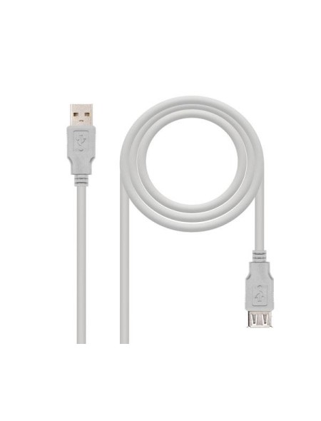 Cable prolongador USB 2.0  M/H  3m  Beige 10.01.0204