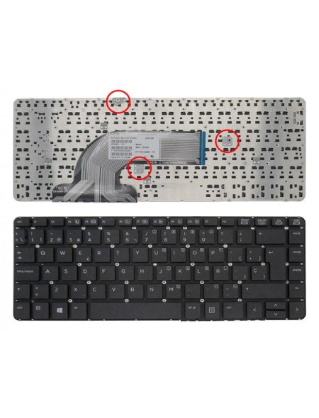 Teclado compatible para portátil HP Probook 430 G2 / 440 G1 / 445 G1 / 640 G1 / negro sin marco