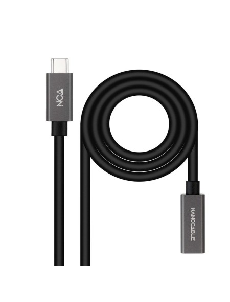 Cable prolongador Type-C  M/H / 2m / 3a / USB-C 3.2 Gen2 / 20Gbps / 4K/60Hz / Nanocable  10.01.4402