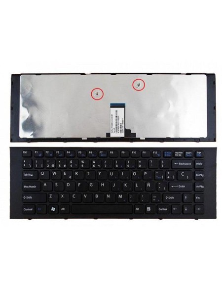 Teclado compatible para portátil SONY vpc-eg con marco  negro