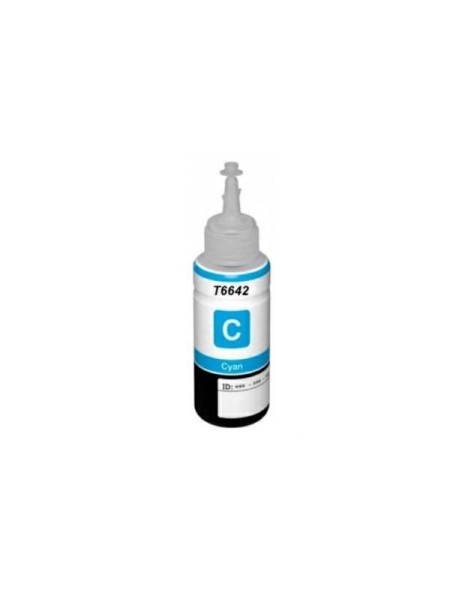 Botella Tinta compatible Dayma para EPSON T6642 Cian 100ml.