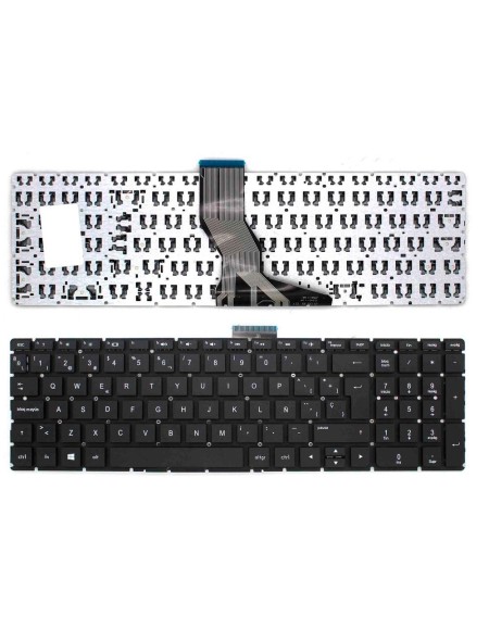 Teclado compatible para portátil HP Pavilion 15-ab / 15-bs / 15q-bd / 15-cc / 809031-071 / Teclas redondas / Intro grande / Negro
