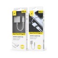 Cable adaptador de audio 2 en 1 Type-c audio + Type-c carga / 2.4a / Nb1248 / Blanco