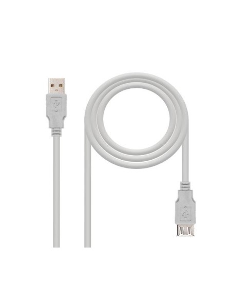Cable prolongador USB 2.0  M/H  1.8 m / Beige / 10.01.0203