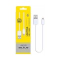 Cable datos USB 2.0 a Lightning IPhone 5-12 / 2m / 2.4a / AA103 / Blanco / One+