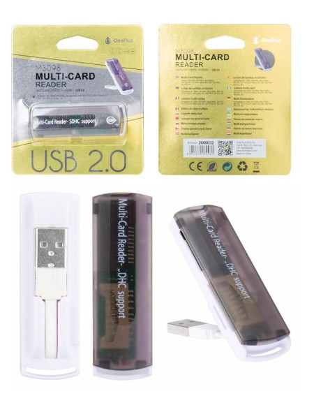 Lector de tarjetas Usb Externo M3098 / One+