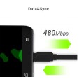 Cable USB a micro USB 0.25m negro GREENCELL KABGC01 DESCATALOGADO