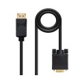 Cable Adaptador DisplayPort 1.2a a VGA / M/M / 2M / Negro / Nanocable 10.15.4402