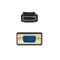 Cable Adaptador DisplayPort 1.2a a VGA / M/M / 2M / Negro / Nanocable 10.15.4402