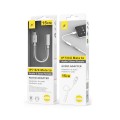 Cable adaptador de audio Iphone Lightning a Jack 3.5mm Hembra / NB1241 / Blanco