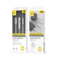 Cable adaptador de audio Iphone Lightning a Jack 3.5mm Macho Nb1243 / Control de volumen - microfono / 1m / Blanco