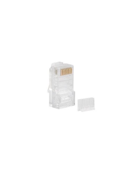 Conector RJ45 8 hilos cat.6e Utp con guia (pack 100 uds) Lanberg Plu-6000