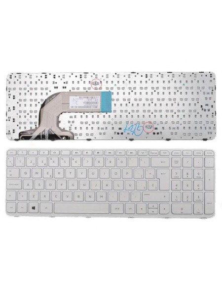 Teclado compatible para portátil HP Pavilion 15-e /15-n / 250 g3 / blanco flame win8 con marco