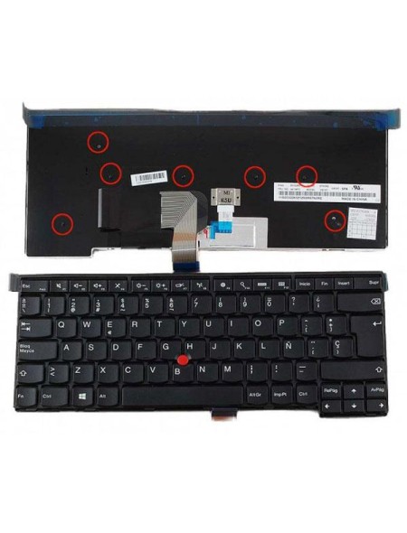 Teclado compatible para portátil LENOVO thinkpad t440 / t440p / t440s  negro con marco