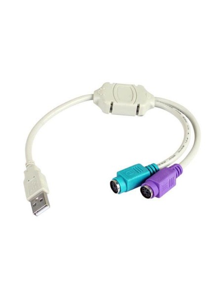 Cable adaptador USB a 2 entradas PS/2 Hembra / 3go / C101