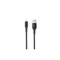Cable datos USB 2.0 a Lightning Iphone 5-12 / 1m / Mallado / Negro / Nanocable 10.10.0401-cobk