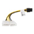 Cable alimentacion molex gráfica 2x5.25 a 6 pin pci-e Lanberg / CA-HD6P-10CU-0015