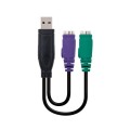 Cable adaptador USB a 2x PS/2  M/H-H  15cm / Nanocable  10.03.0101