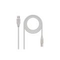 Cable USB 2.0 impresora - tipo a/b  M/M  1.8m Beige / Nanocable 10.01.0103