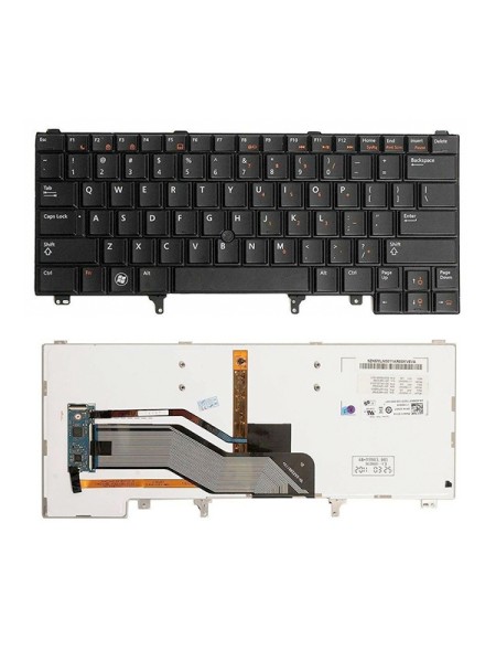 Teclado para portátil Ocasión Dell latitude e6420 / e5420 / e6320 / 6430 / Poinstick / negro inglés + pegatina castellano