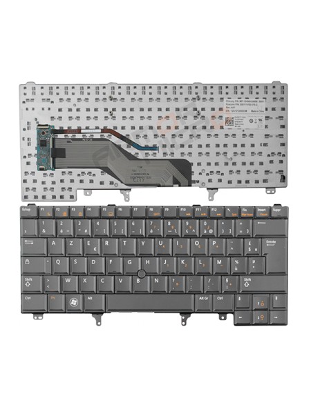 Teclado para portátil Ocasión Dell latitude e6420 / e5420 / e6320 / 6430 / Poinstick / negro francés + pegatina castellano