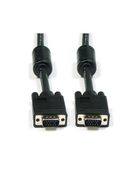 Cable VGA M/M Ferrita / 1.8m / 3Go / Negro / Cvgamm